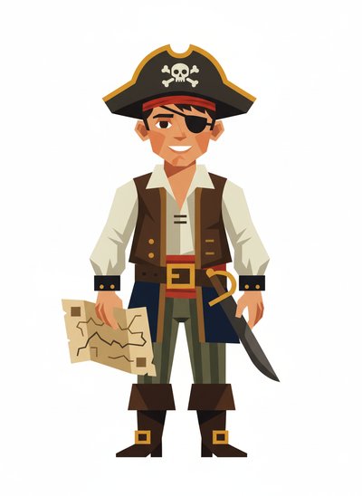 Andrew's Pirate Adventure 🏴‍☠️ - Cubist Painting