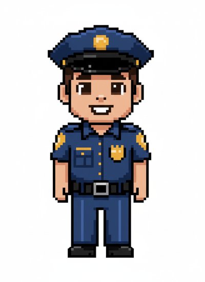 My Wee Lad as a Hero 👮‍♂️ - Pixel Art