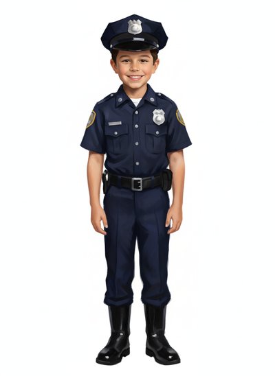 My Wee Lad as a Hero 👮‍♂️ - Impressionist Painting