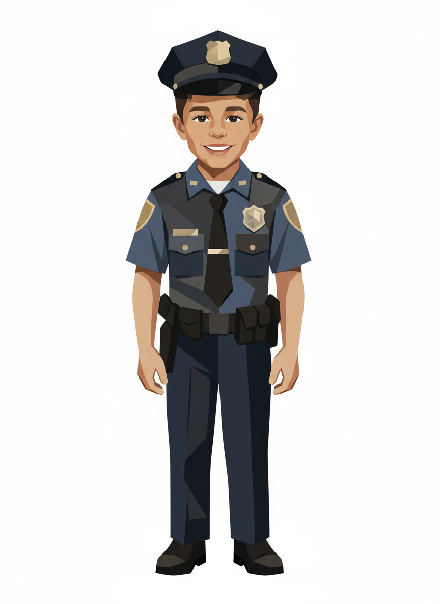 Andrew the Brave Officer - Cubist Painting