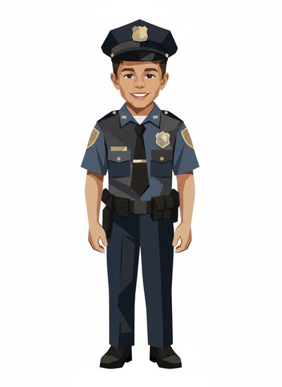 My Wee Lad as a Hero 👮‍♂️ - Cubist Painting