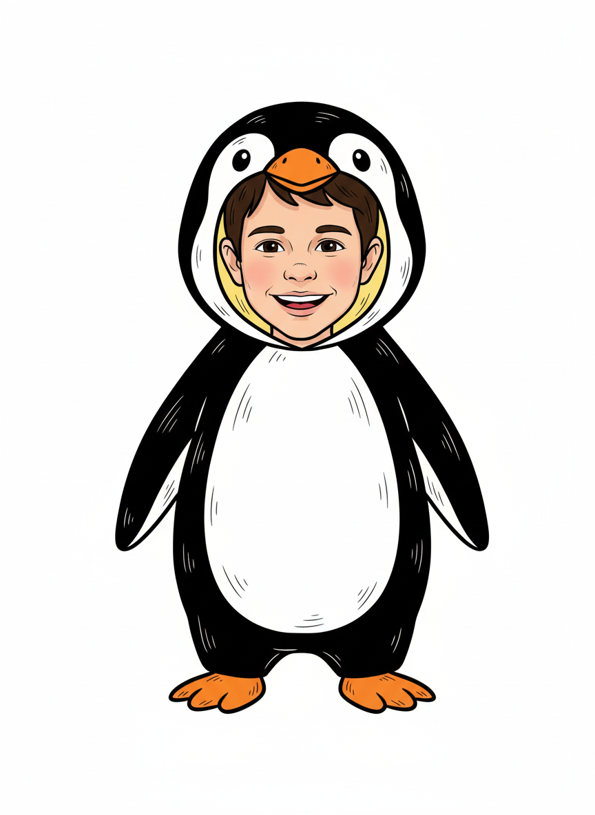Penguin Andrew - Classic Coloring Book