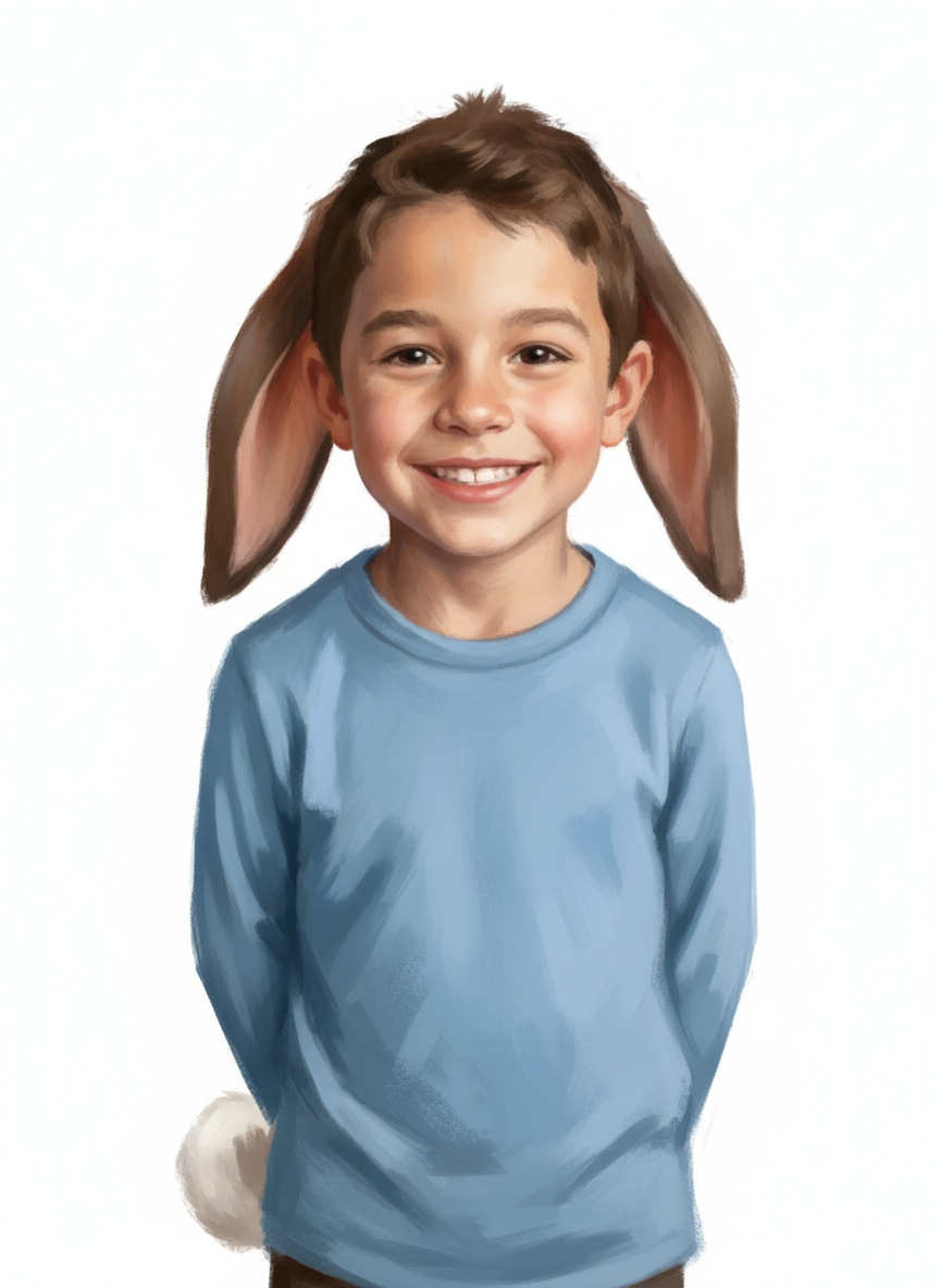 Andy the Rabbit - Impressionist Painting