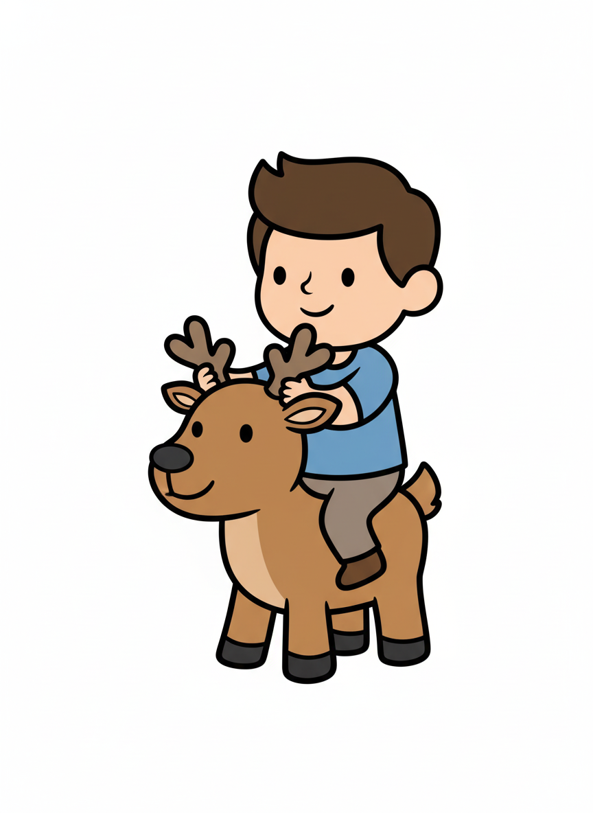 Andrew the Reindeer Rider - Preschool Simple