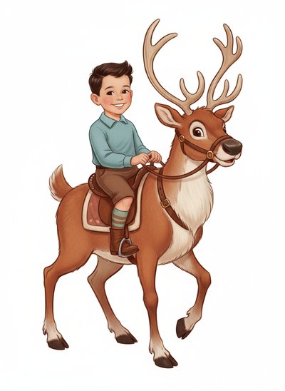 Andrew's Reindeer Adventure 🦌 - Vintage Storybook