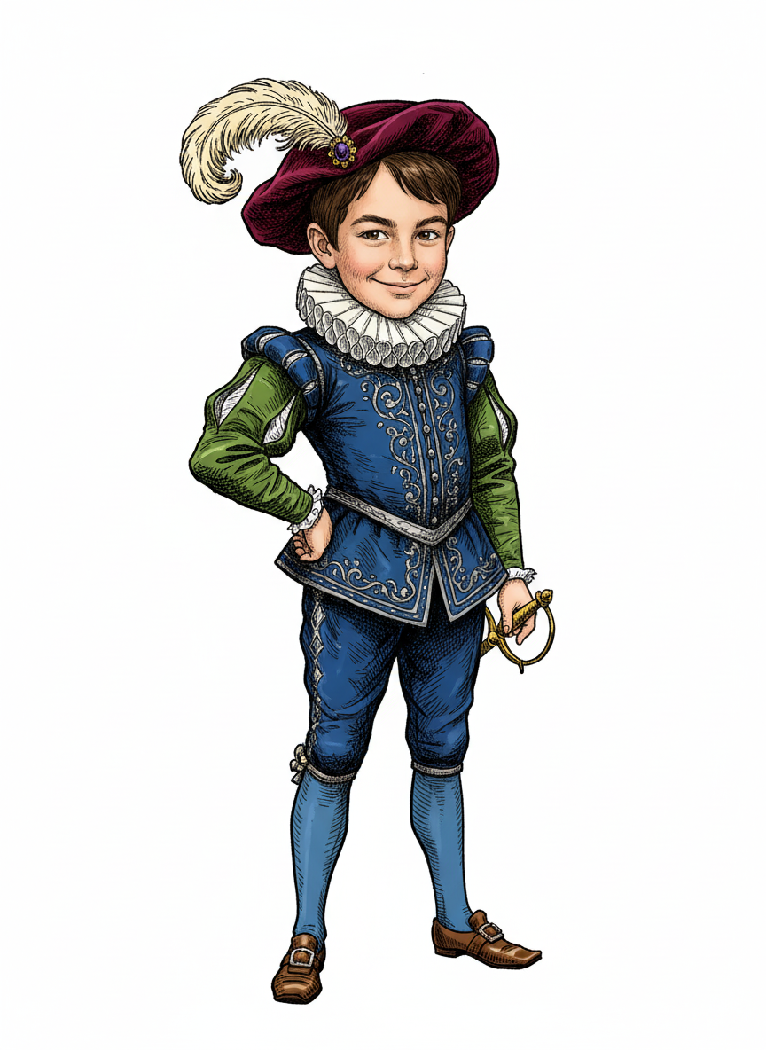 Andrew the Renaissance Lad - Victorian Illustration