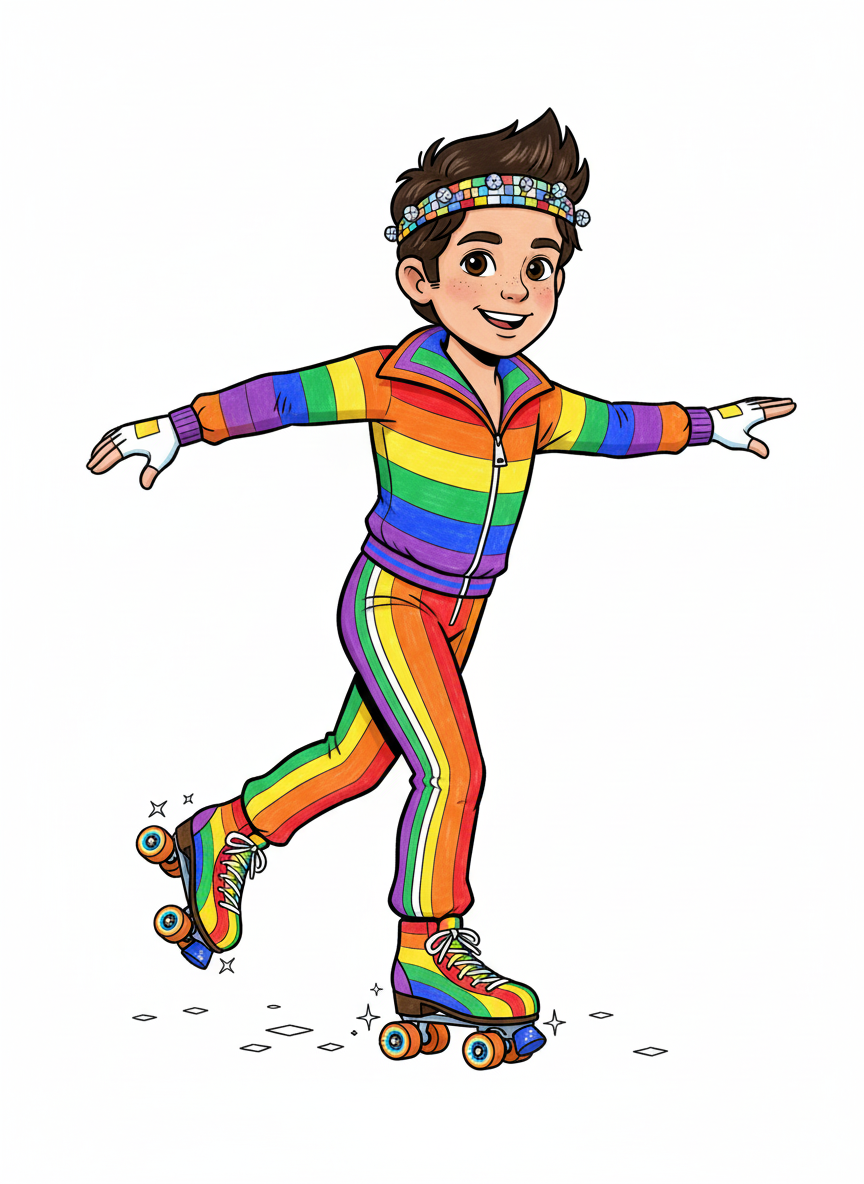 Disco Andrew - Classic Coloring Book