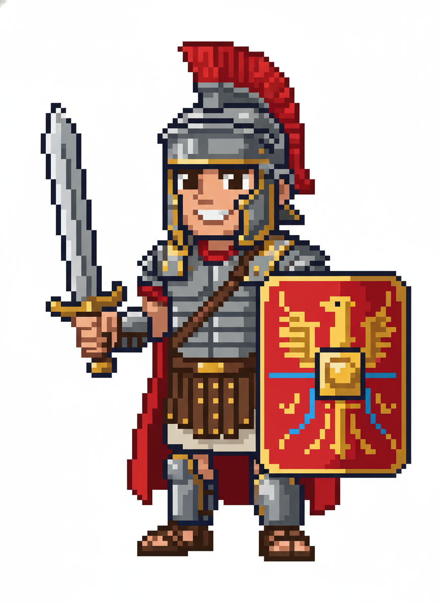 Andrew the Bold Gladiator - Pixel Art