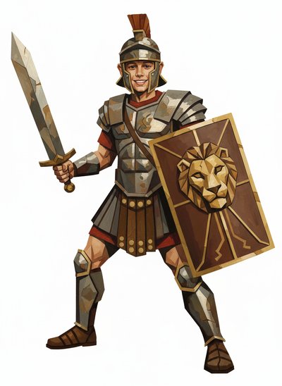 My Wee Gladiator Andrew - Cubist Painting