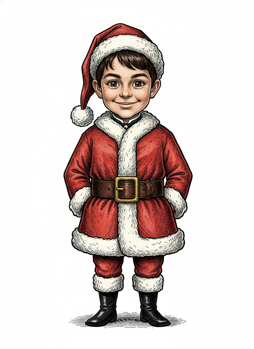 Santa Andrew - Victorian Illustration