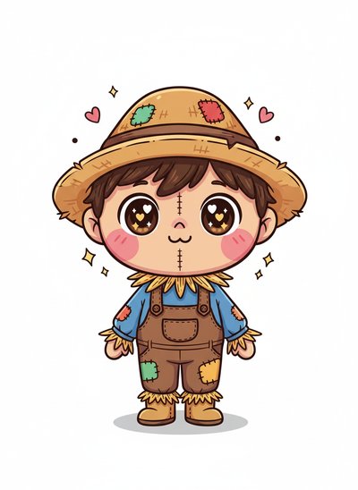 Andrew the Wee Scarecrow - Kawaii Cute
