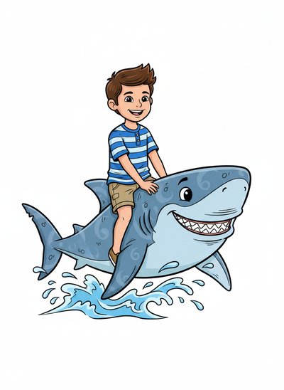 My Wee Lad's Shark Adventure - Classic Coloring Book