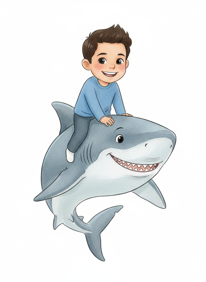 Andrew the Smiling Shark - Gentle Pencil