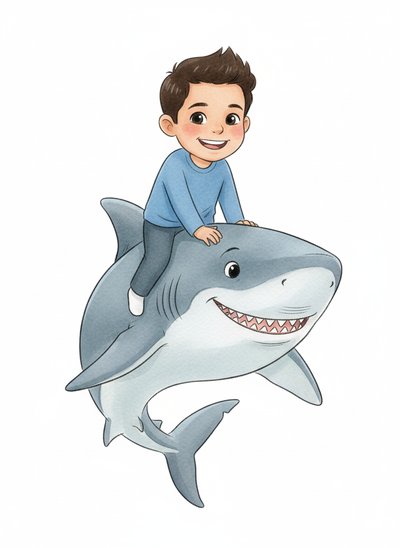 My Wee Lad's Shark Adventure - Gentle Pencil