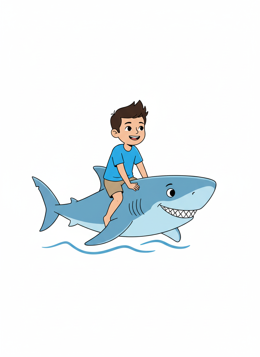 Andrew the Smiling Shark - Minimalist