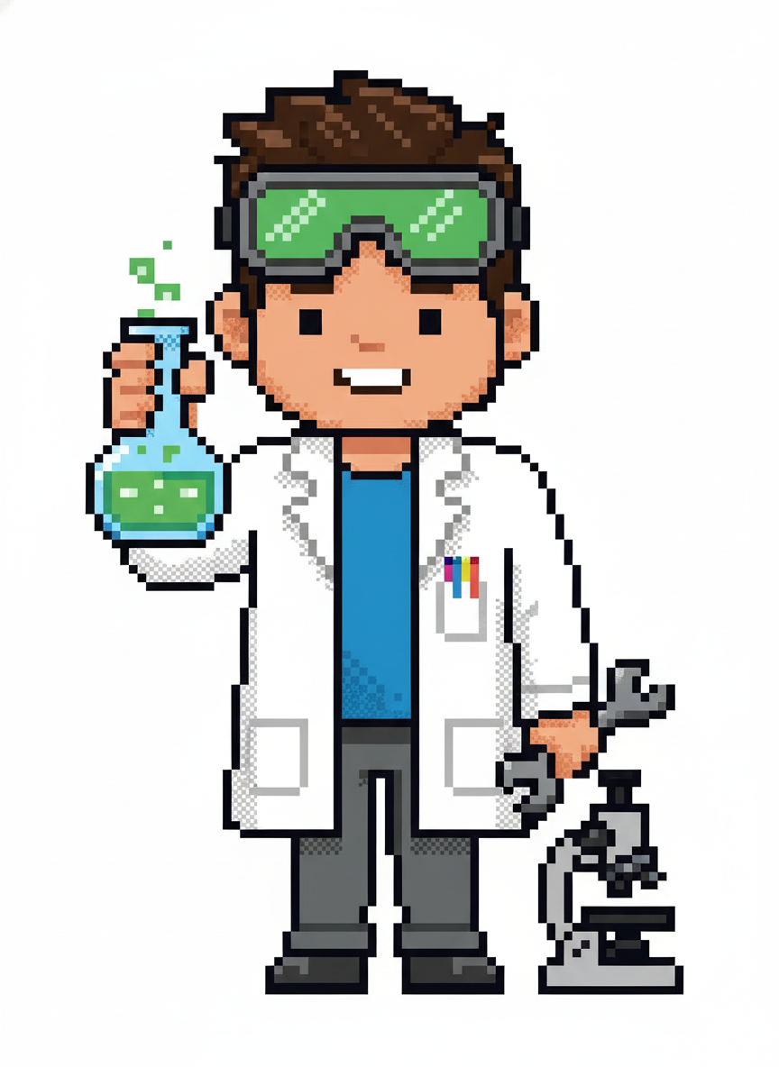Andrew the Young Scientist - Pixel Art