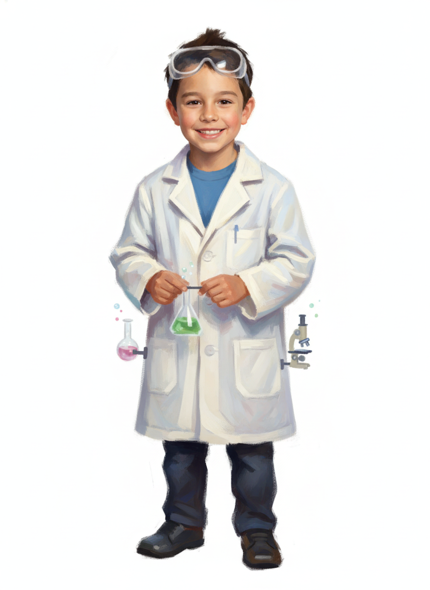 Andrew the Young Scientist - Impressionist Painting