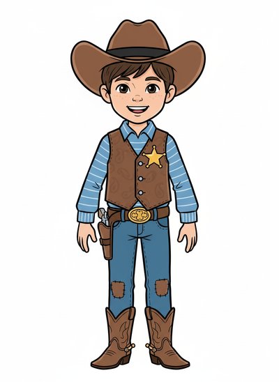 My Boy as a Sheriff 🤠 - Classic Coloring Book