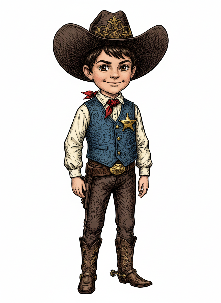 Sheriff Andy - Victorian Illustration