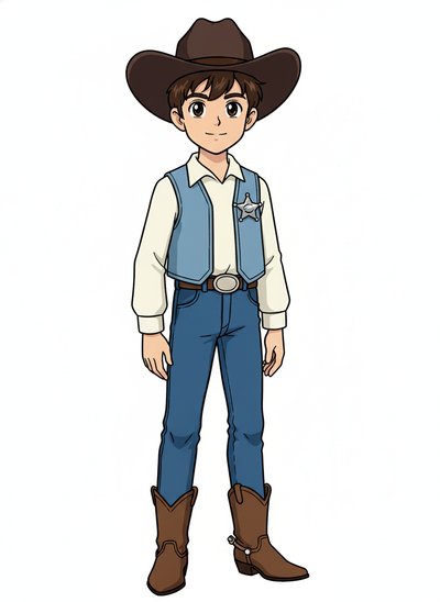 My Boy as a Sheriff 🤠 - Classic Anime