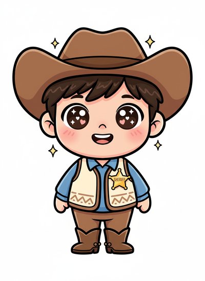 My Boy as a Sheriff 🤠 - Kawaii Cute