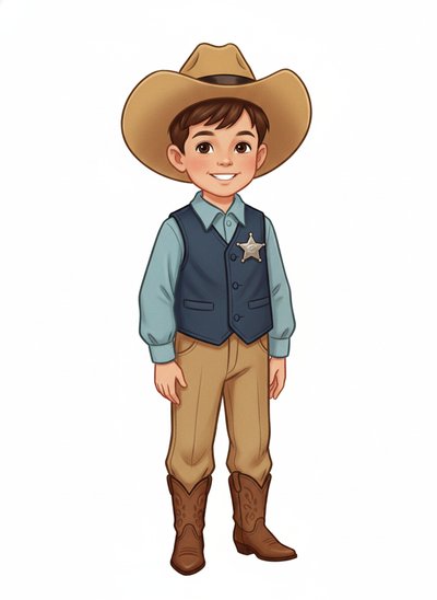 My Boy as a Sheriff 🤠 - Vintage Storybook