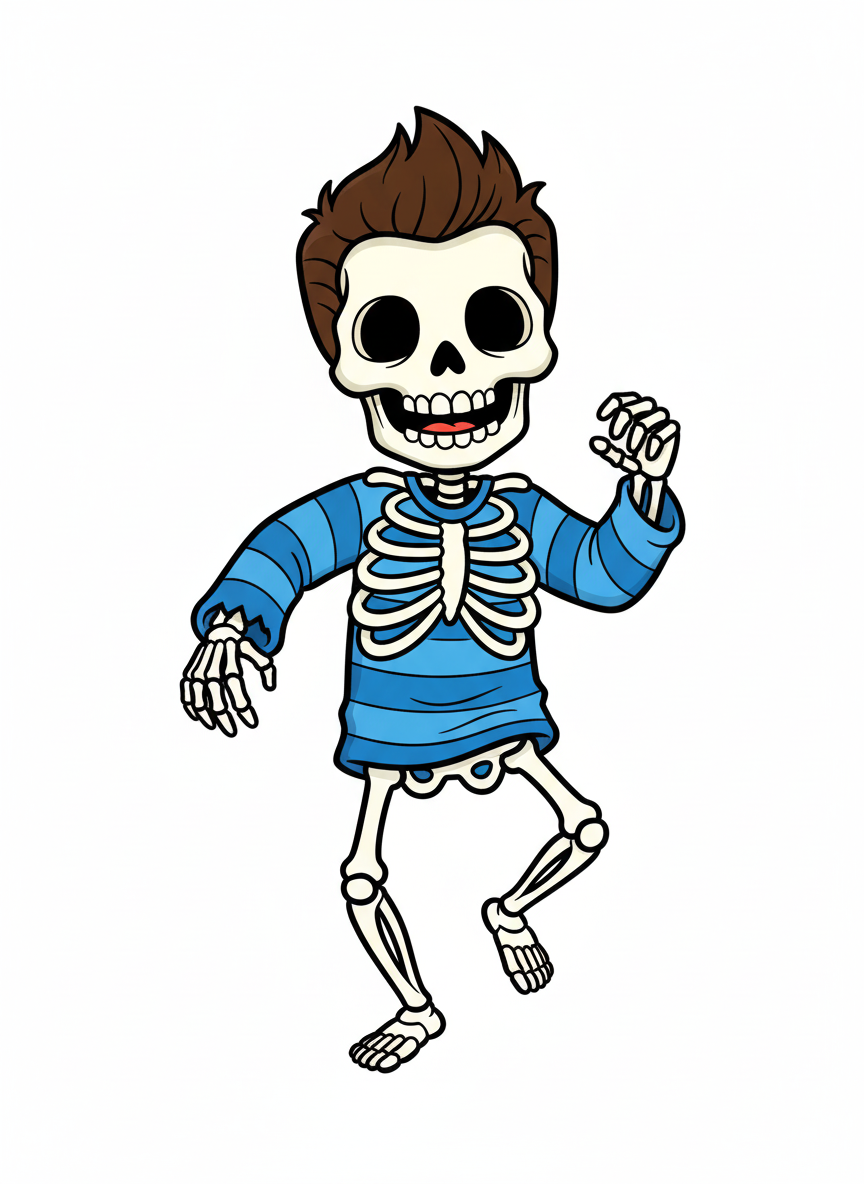 Andrew the Bone Dancer - Classic Coloring Book