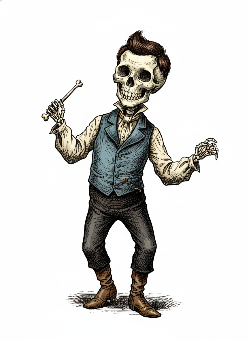 Andrew the Bone Dancer - Victorian Illustration