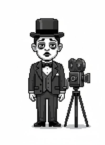 Andrew's Silent Film Adventure 🎥 - Pixel Art