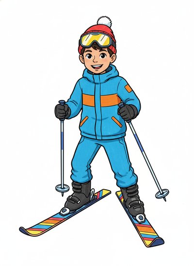 Andrew's Alpine Adventures ⛷️ - Classic Coloring Book
