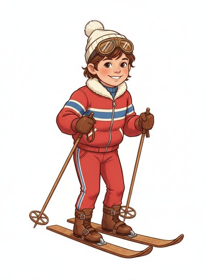 Andrew's Alpine Adventures ⛷️ - Vintage Storybook