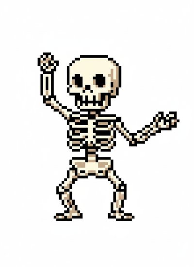 Andrew's Skeleton Shenanigans - Pixel Art