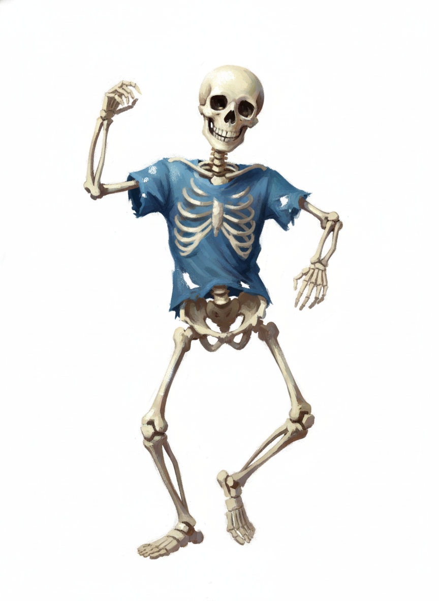 Andrew the Bone Dancer - Impressionist Painting