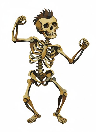 Andrew's Skeleton Shenanigans - Cubist Painting