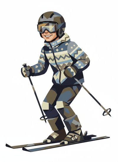 Andrew's Alpine Adventures ⛷️ - Cubist Painting