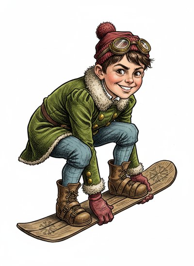 Andrew's Snowy Adventures ⛄ - Victorian Illustration