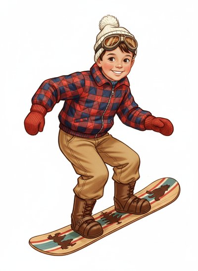 Andrew's Snowy Adventures ⛄ - Vintage Storybook