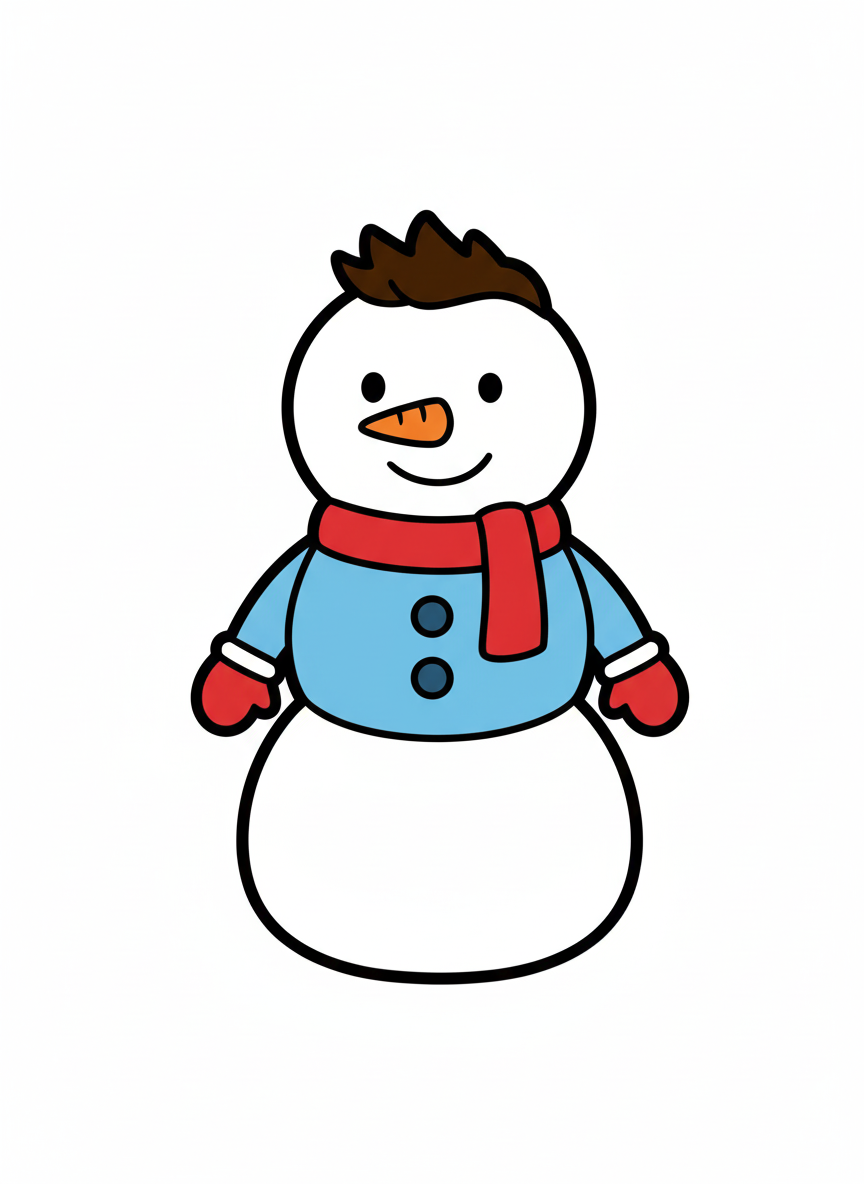 Snowdrew the Snowman - Preschool Simple