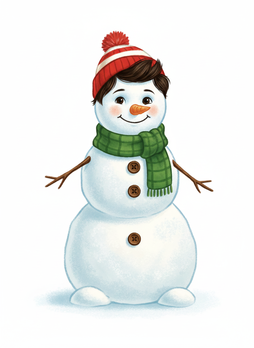 Snowdrew the Snowman - Vintage Storybook