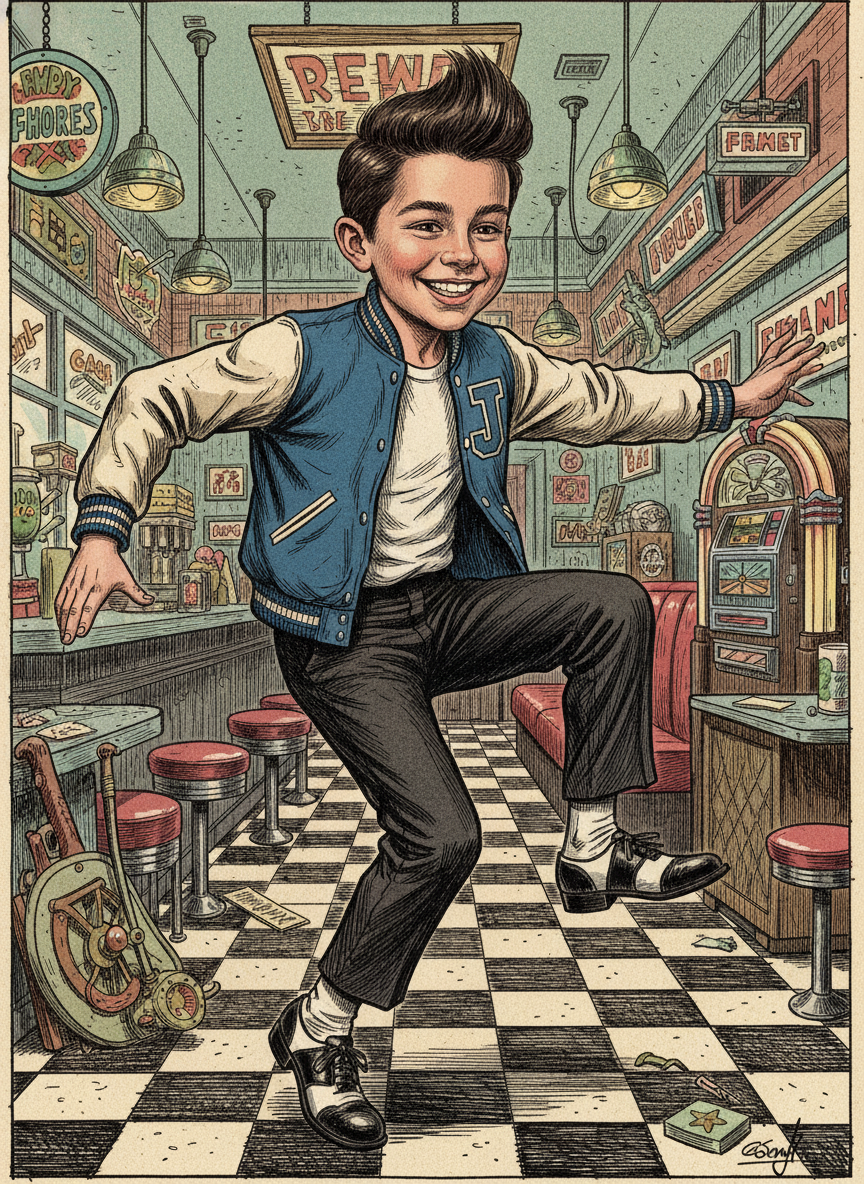 Andrew the Jivin' Jumper - Victorian Illustration