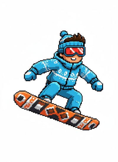 Andrew's Snowy Adventures ⛄ - Pixel Art