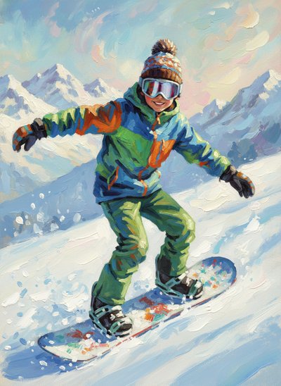 Andrew's Snowy Adventures ⛄ - Impressionist Painting