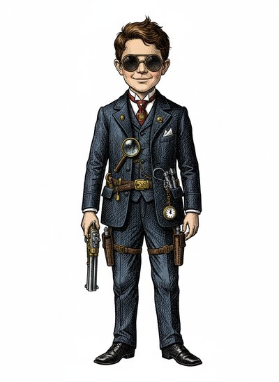 My Wee Lad the Spy - Victorian Illustration