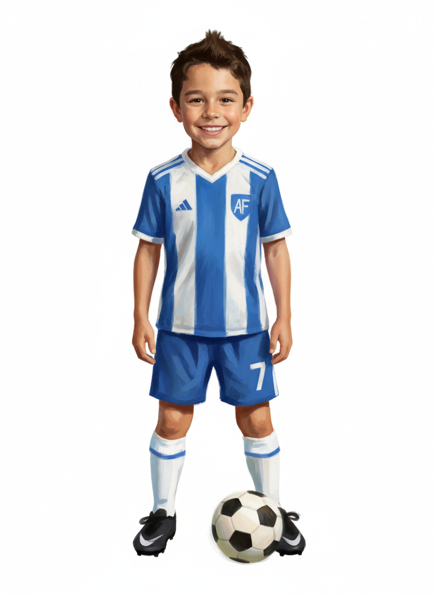 Andrew the Footie Ace - Impressionist Painting