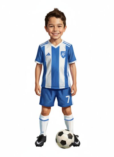 Andrew's Soccer Star Dreams ⚽ - Impressionist Painting