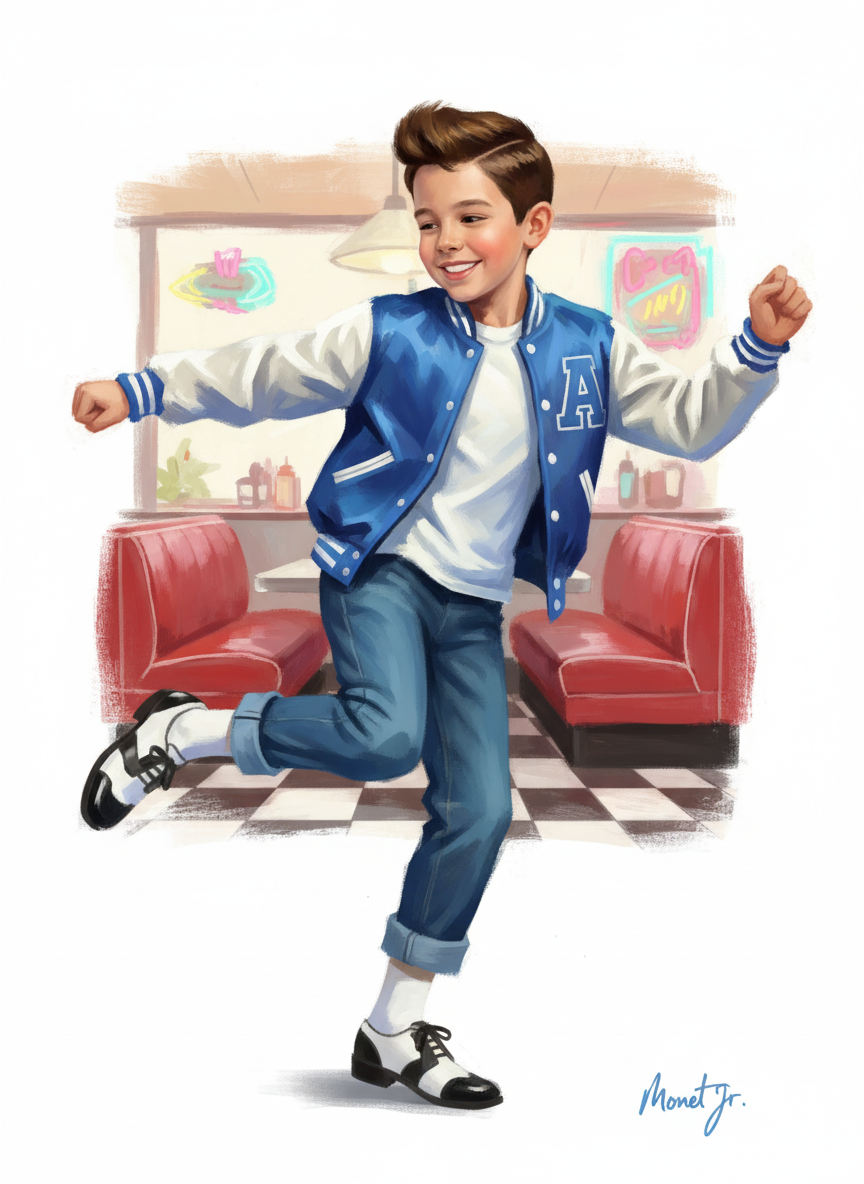 Andrew the Jivin' Jumper - Impressionist Painting