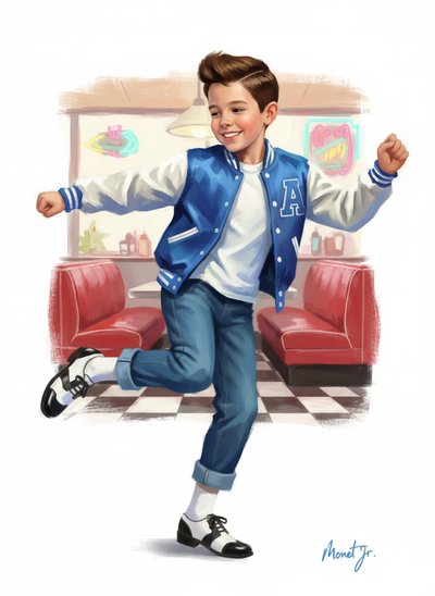 My Wee Lad's Hop Dreams - Impressionist Painting