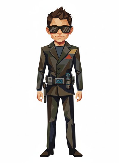 My Wee Lad the Spy - Cubist Painting