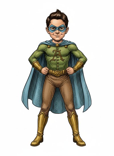 Andrew's Heroic Adventures 🌟 - Victorian Illustration