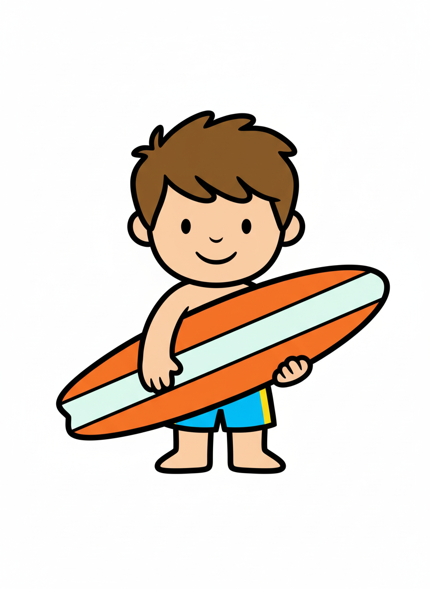 Andrew the Surf Champion - Preschool Simple